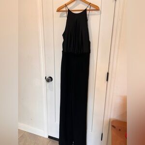 Black Halo Slit-Hem Jumpsuit